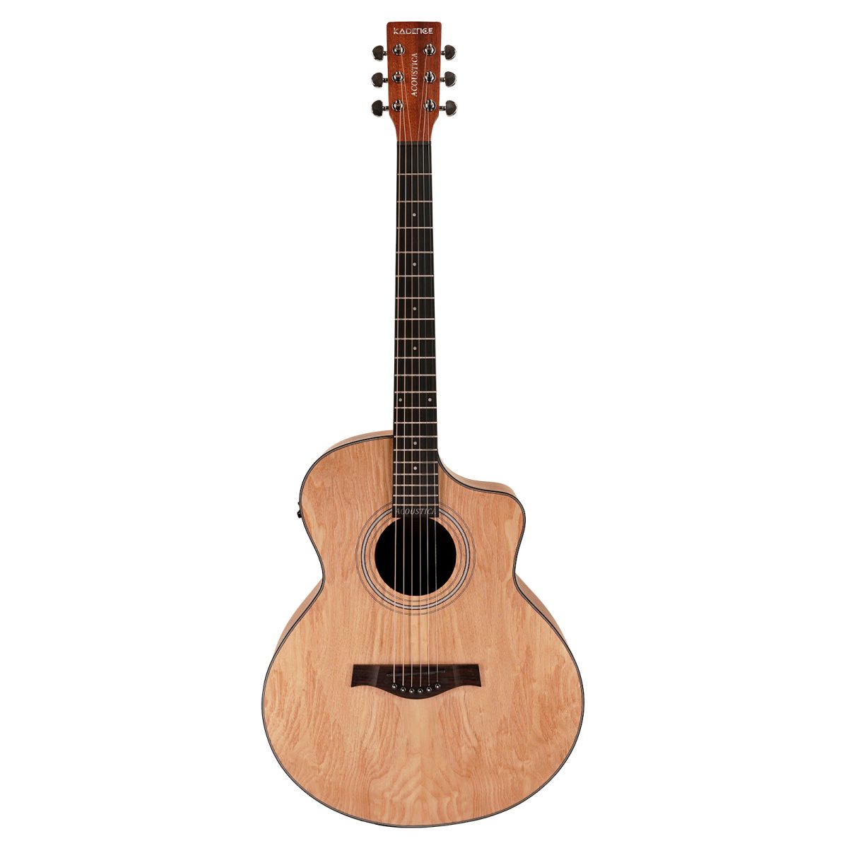 Kadence A06EQ-N Acoustica 40" Electro Acoustic Guitar | Grand Auditorium Cutaway | Ash Wood | Built-in Pickup + 2 Band EQ | Comes with Bag | Includes Learning Course - Image 2