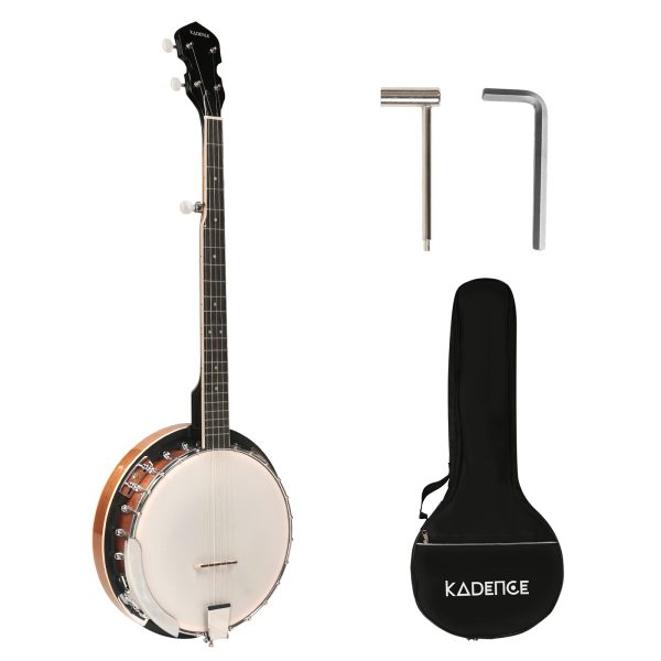 A Bowl-back Oval Hole Full Size Banjo Set with Bag