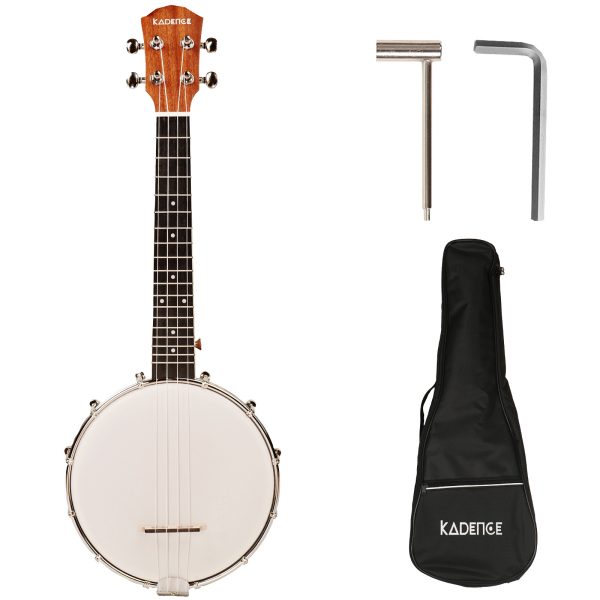 a 24" wooden 4 Strings Bowl-Back Mandolin-Banjo (Oval Hole)