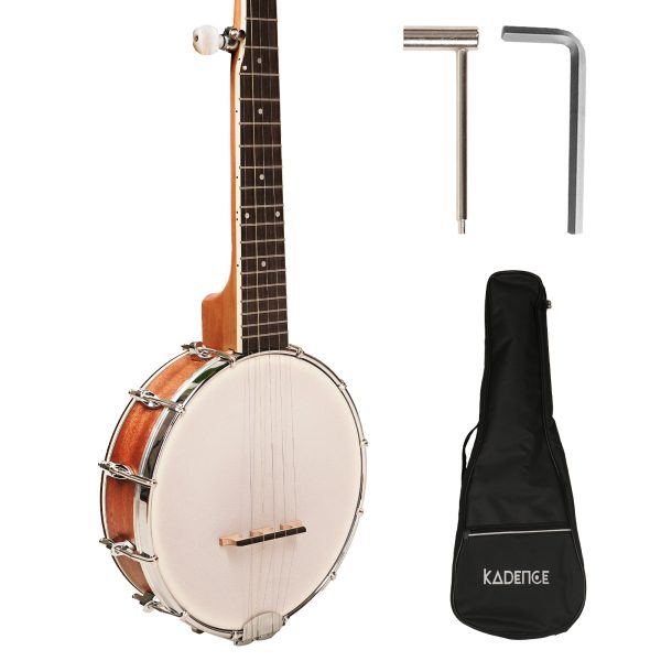 a 26" wooden 5 Strings Bowl-Back Mandolin-Banjo (Oval Hole)