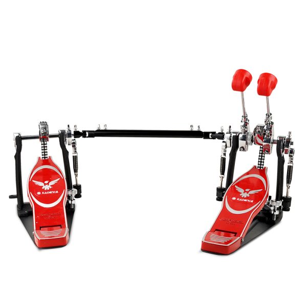 Kadence DBP-TWN-RD Jamming Series Double Kick Bass Drum Pedal | Dual Chain Drive & Adjustable Tension | Heavy-Duty Base Plate | Professional Stage & Studio Performance